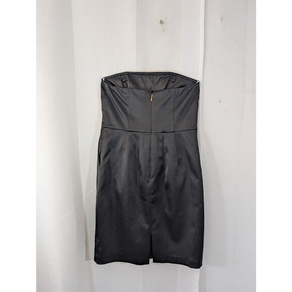 EXPRESS DESIGN STUDIO! LUXE BLACK SATIN WRAPPED STYLE GLAM DRESS! SZ 2 - Picture 5 of 11